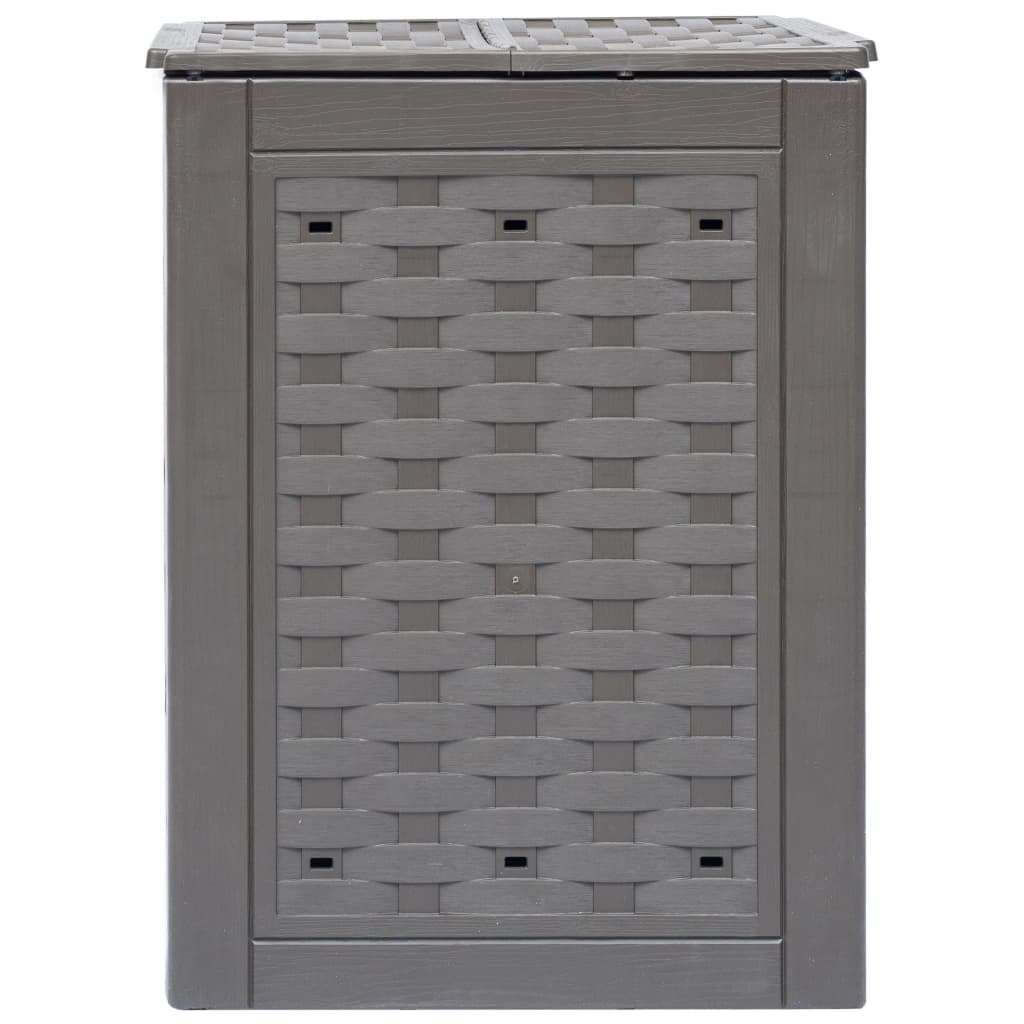 Κομποστοποιητές 2 τεμ. Καφέ 60x60x83 εκ. 600 L Πλαστικό Ρατάν - Pakobazaar