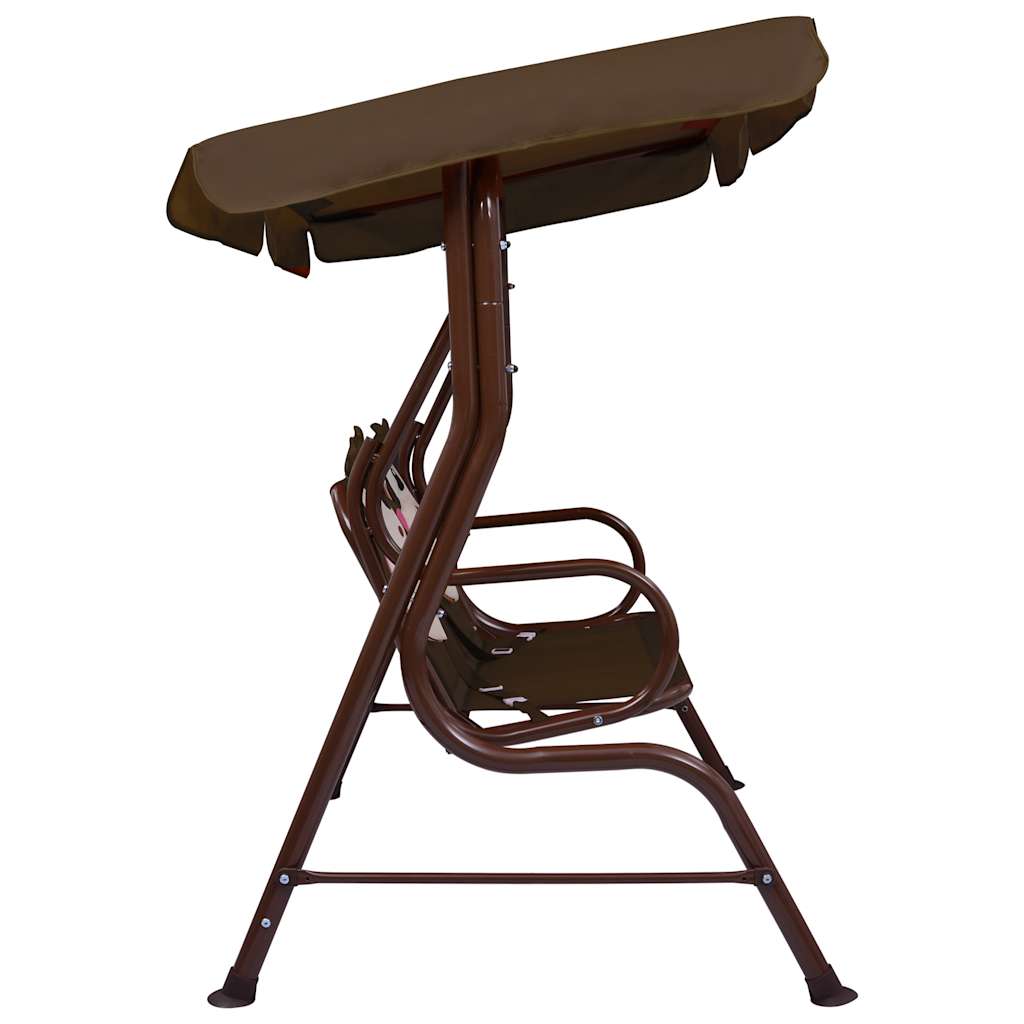 Κούνια Κήπου Παιδική Καφέ 115 x 75 x 110 εκ. Υφασμάτινη