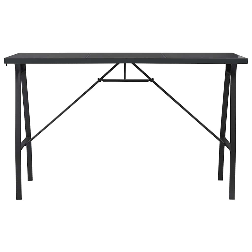 Τραπέζι Μπαρ Κήπου Μαύρο 180 x 60 x 110 εκ. από Ψημένο Γυαλί