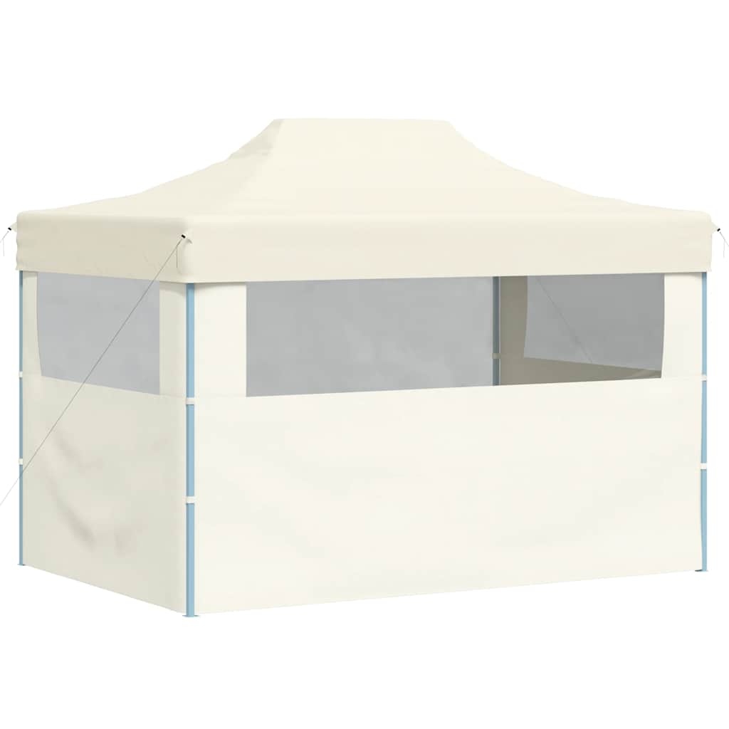 Κιόσκι Πτυσσόμενο με 3 Πλευρικά Τοιχώματα Κρεμ 3x4 μ. Ατσάλινο - Pakobazaar