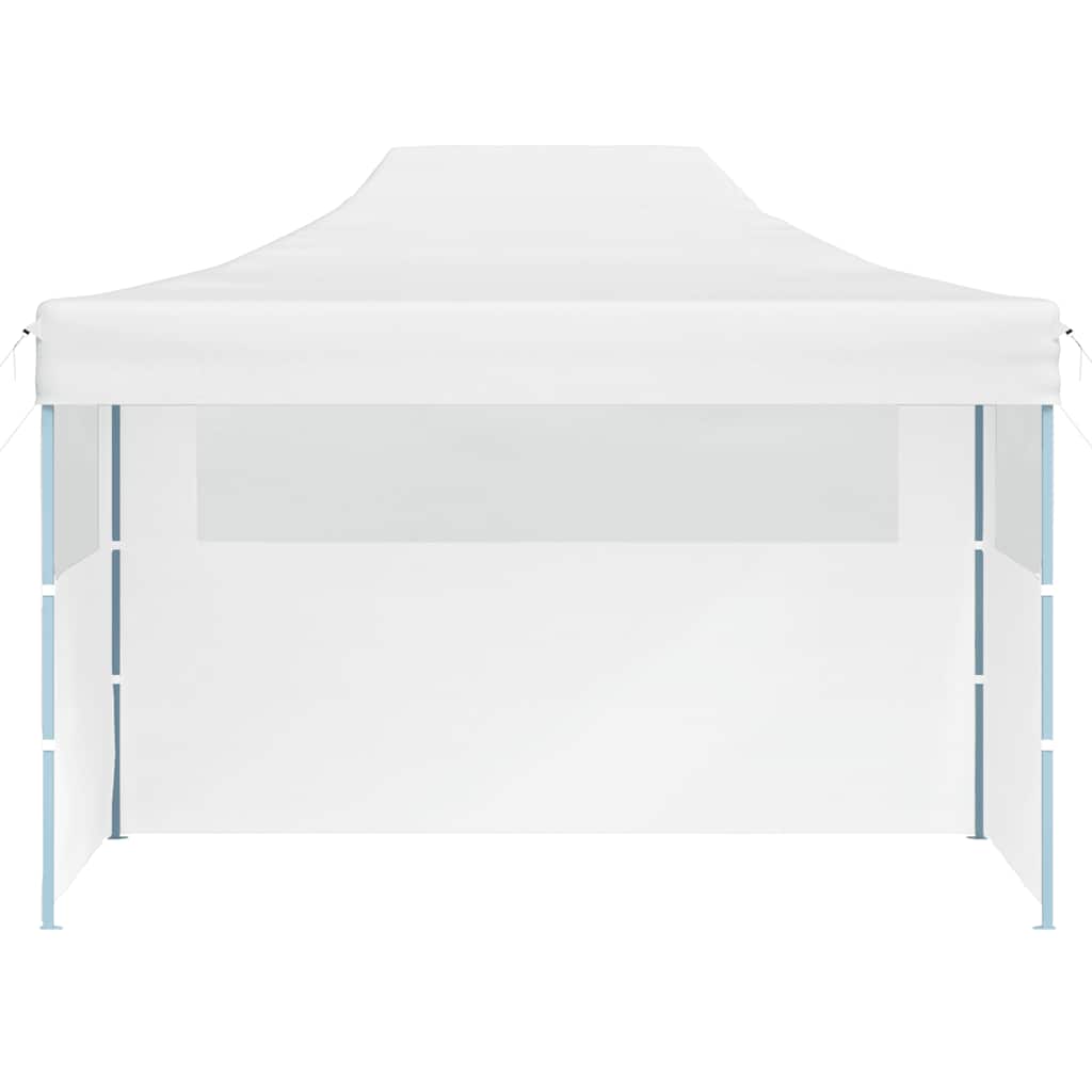 Κιόσκι Πτυσσόμενο 3 Πλευρικά Τοιχώματα Λευκό 280x410x315 εκ. Ατσάλινο - Pakobazaar