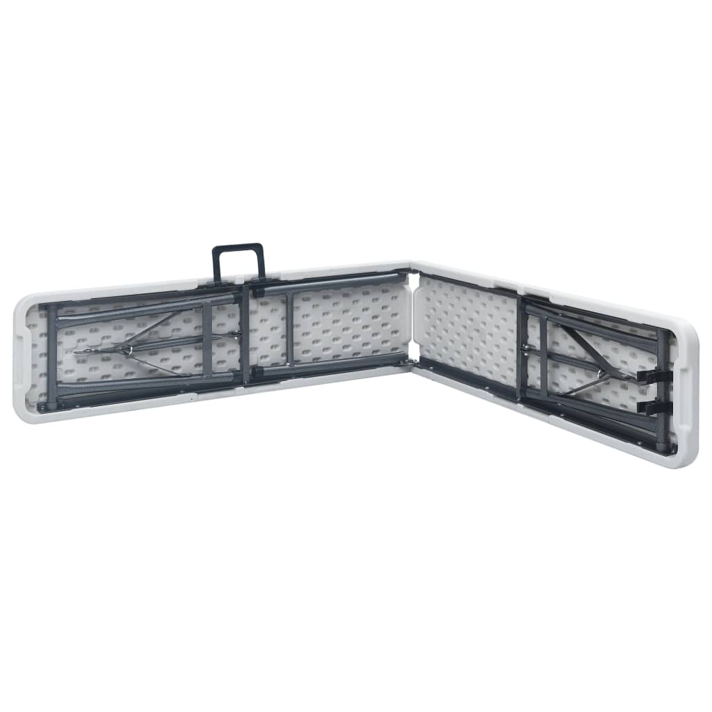 Παγκάκια Κήπου Πτυσσόμενα 2 τεμ. Λευκά 180 εκ. από HDPE - Pakobazaar