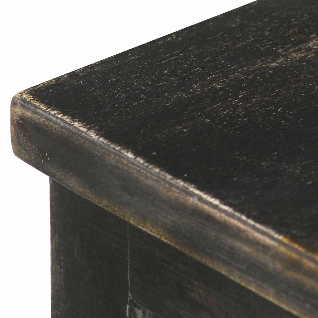 Έπιπλο Τηλεόρασης Μαύρο 120 x 30 x 45 εκ. από Μασίφ Ξύλο Μάνγκο