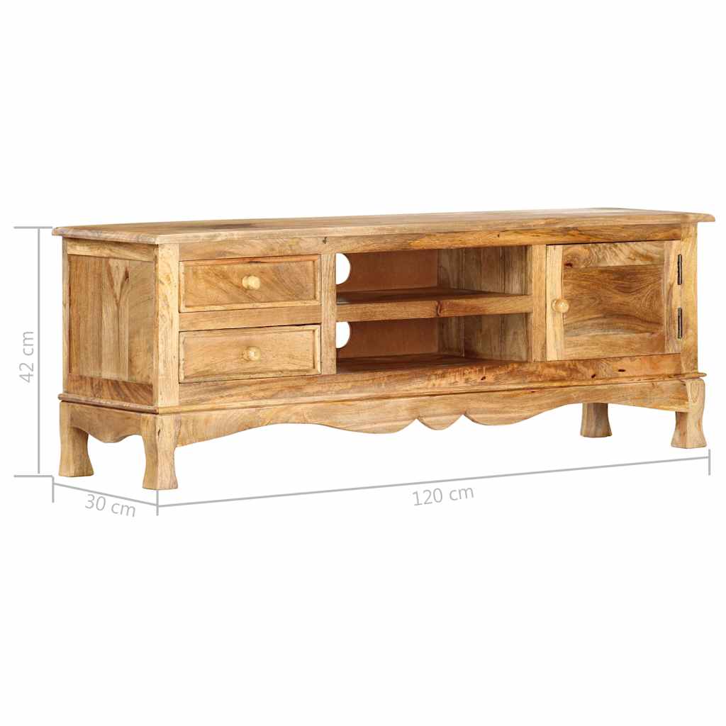 Έπιπλο Τηλεόρασης 120 x 30 x 42 εκ. από Μασίφ Ξύλο Μάνγκο