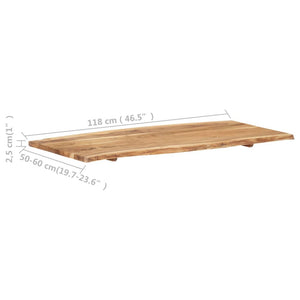 Επιφάνεια Τραπεζιού 118 x (50-60) x 2,5 εκ. Μασίφ Ξύλο Ακακίας - PAKOBAZAAR