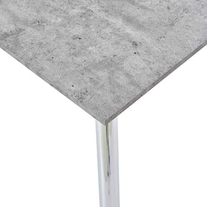Τραπεζαρία Ασημί / Χρώμα Σκυροδέματος 120 x 60 x 74 εκ. από MDF