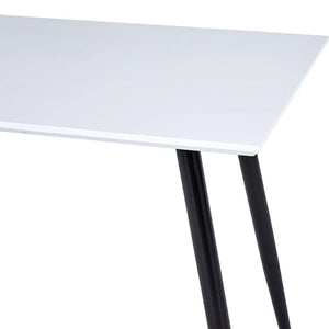 Τραπεζαρία Ασπρόμαυρη 120 x 60 x 74 εκ. από MDF