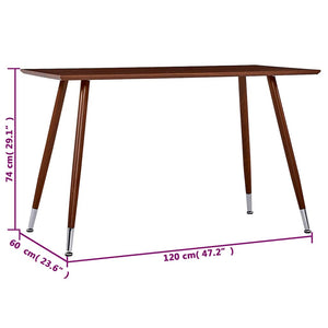 Τραπεζαρία Καφέ 120 x 60 x 74 εκ. από MDF - Pakobazaar