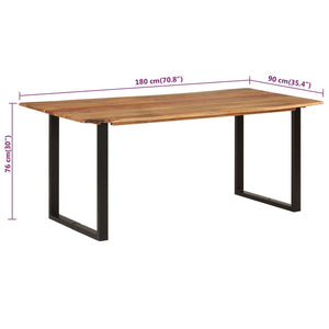 Τραπεζαρία 180 x 90 x 76 εκ. από Μασίφ Ξύλο Ακακίας - PAKOBAZAAR