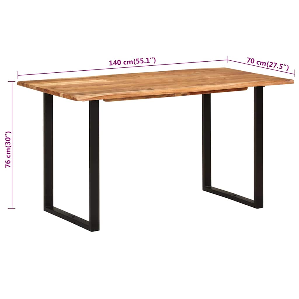 Τραπεζαρία 140 x 70 x 76 εκ. από Μασίφ Ξύλο Ακακίας - PAKOBAZAAR