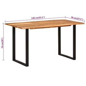 Τραπεζαρία 140 x 70 x 76 εκ. από Μασίφ Ξύλο Ακακίας - PAKOBAZAAR