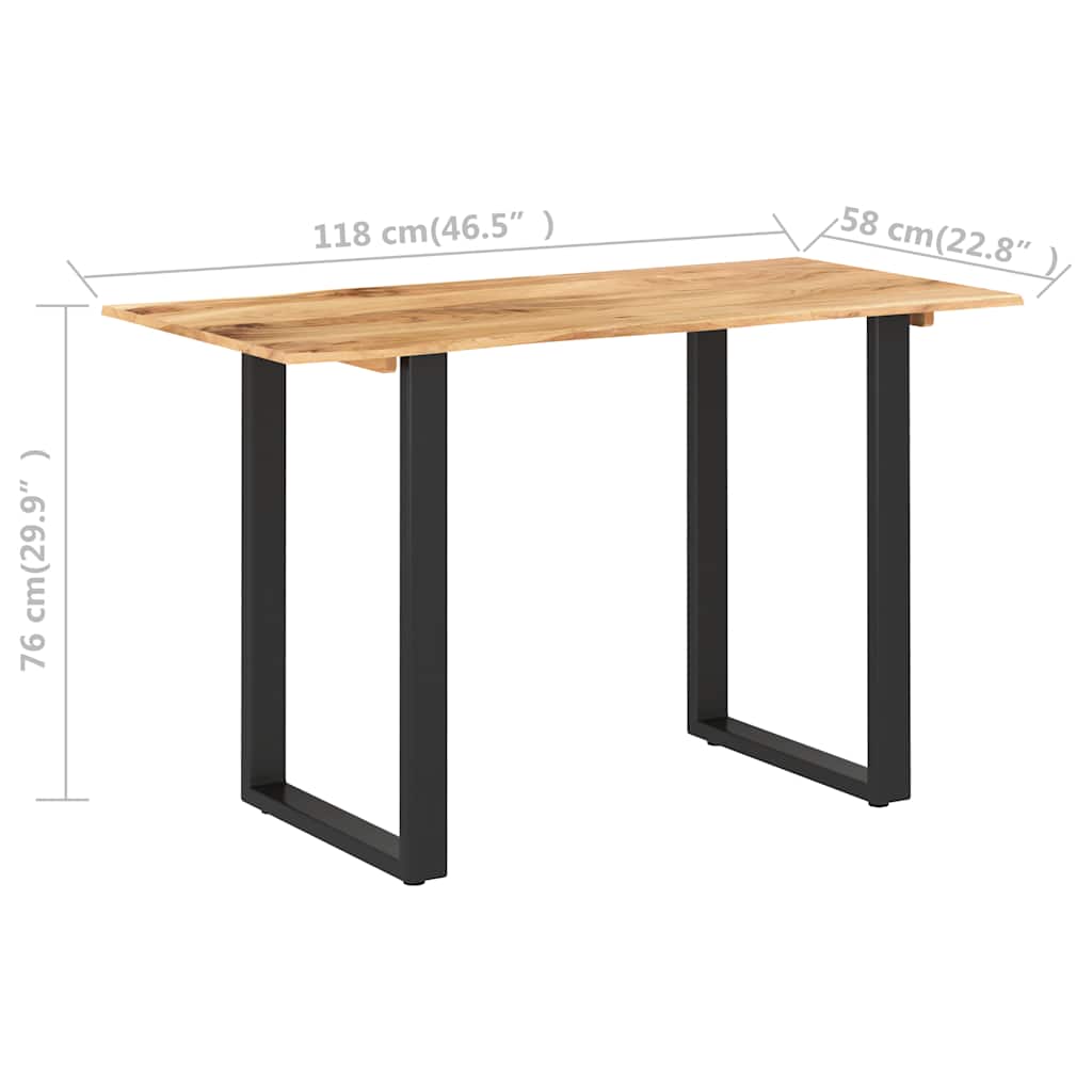 Τραπεζαρία 118 x 58 x 76 εκ. από Μασίφ Ξύλο Ακακίας