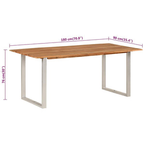 Τραπεζαρία 180 x 90 x 76 εκ. από Μασίφ Ξύλο Ακακίας - PAKOBAZAAR