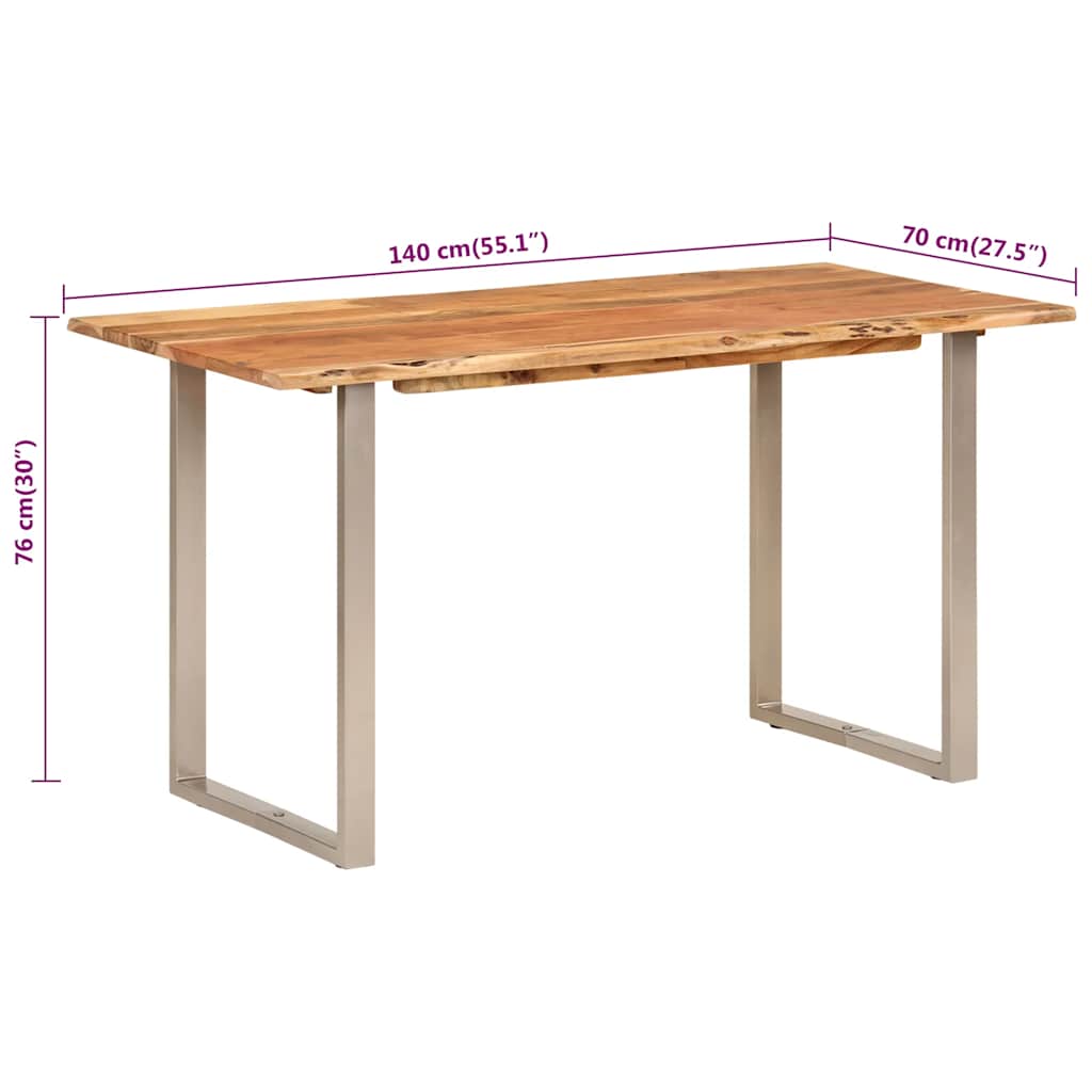 Τραπεζαρία 140 x 70 x 76 εκ. από Μασίφ Ξύλο Ακακίας - PAKOBAZAAR