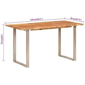Τραπεζαρία 140 x 70 x 76 εκ. από Μασίφ Ξύλο Ακακίας - PAKOBAZAAR
