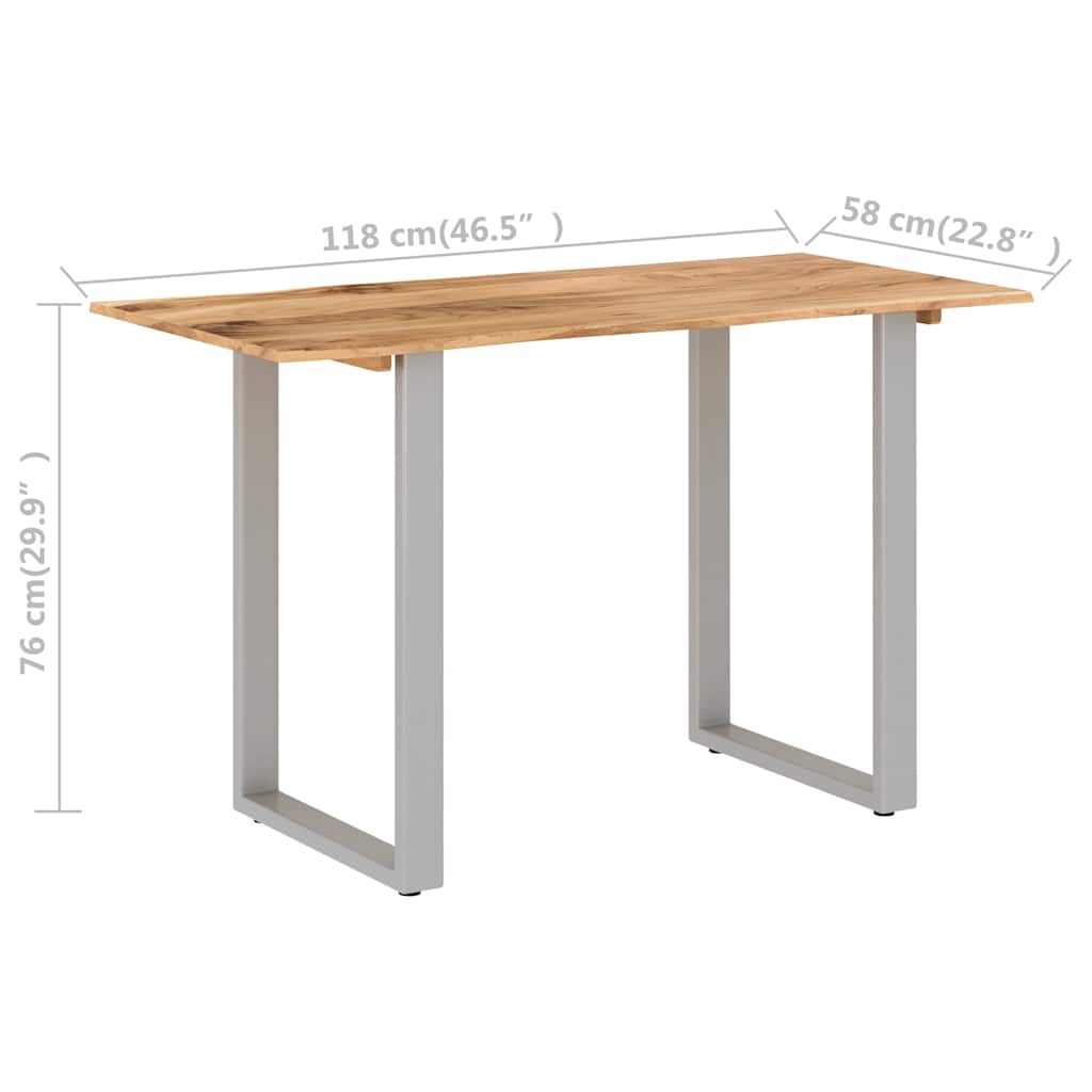 Τραπεζαρία 118 x 58 x 76 εκ. από Μασίφ Ξύλο Ακακίας - Pakobazaar