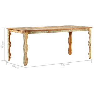Τραπεζαρία 180 x 90 x 76 εκ. από Μασίφ Ανακυκλωμένο Ξύλο - Pakobazaar