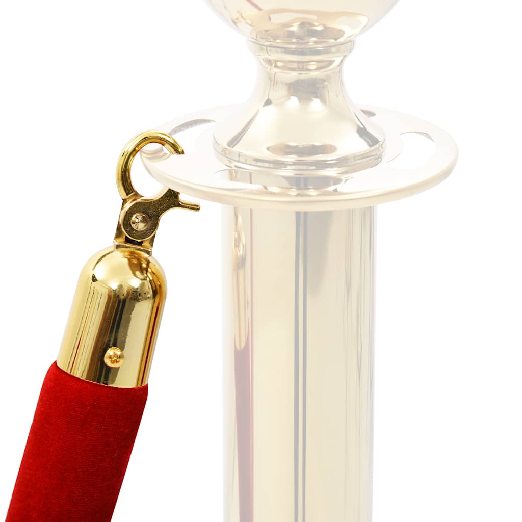 Σχοινί για Διαχωριστικά Κολονάκια Κόκκινο/Χρυσό Βελούδινο