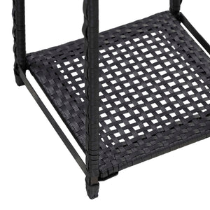 Ραφιέρα Αποθήκευσης Μαύρη 30x30x150 εκ. από Συνθετικό Ρατάν