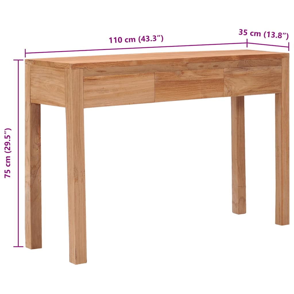 Τραπέζι Κονσόλα 110 x 35 x 75 εκ. από Μασίφ Ξύλο Teak