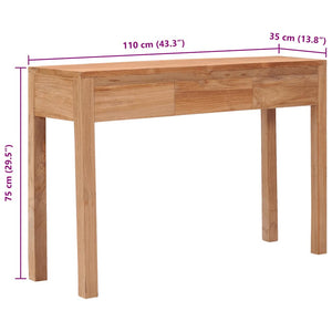 Τραπέζι Κονσόλα 110 x 35 x 75 εκ. από Μασίφ Ξύλο Teak
