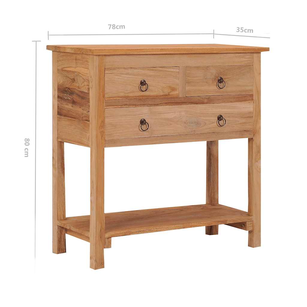 Συρταριέρα 78 x 35 x 80 εκ. από Μασίφ Ξύλο teak - Pakobazaar