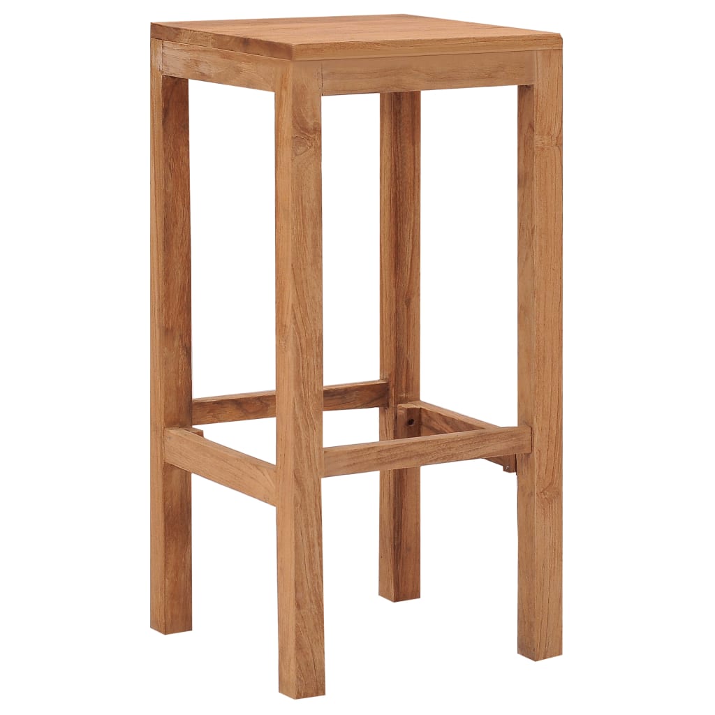 Σκαμπό Μπαρ 2 τεμ. από Μασίφ Ξύλο Teak