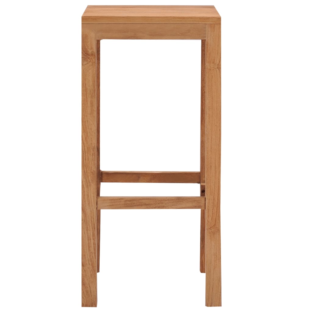 Σκαμπό Μπαρ 2 τεμ. από Μασίφ Ξύλο Teak