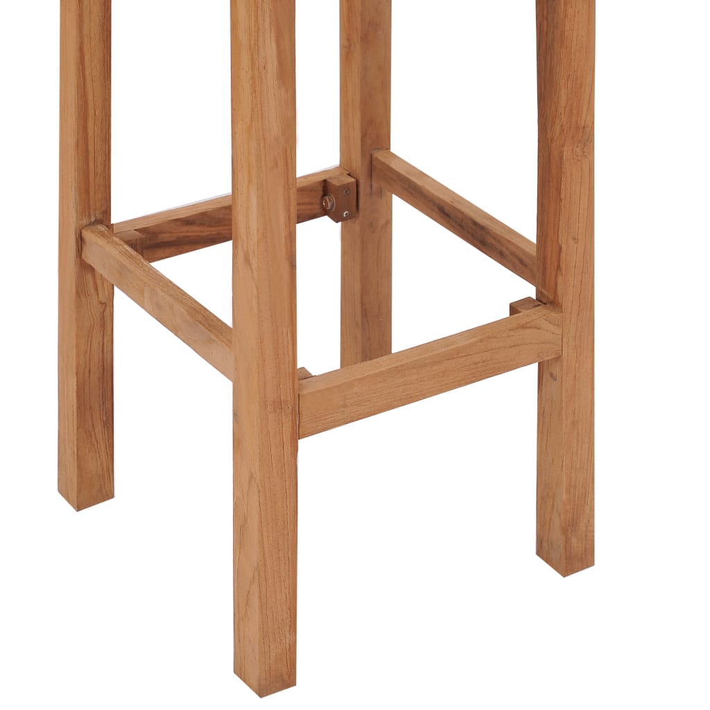 Σκαμπό Μπαρ 4 τεμ. από Μασίφ Ξύλο Teak - PAKOBAZAAR
