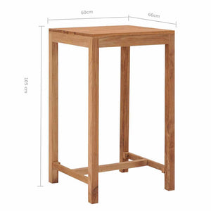 Τραπέζι Μπαρ Κήπου 60 x 60 x 105 εκ. από Μασίφ Ξύλο Teak