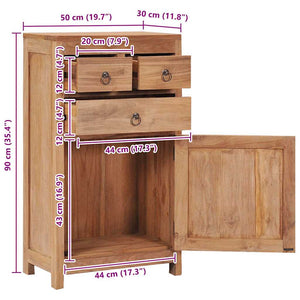 Μπουφές 50 x 30 x 90 εκ. από Μασίφ Ξύλο Teak - PAKOBAZAAR