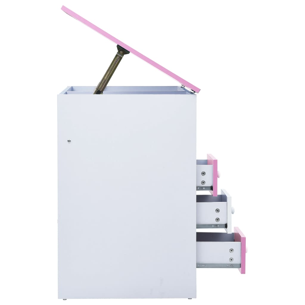 Γραφείο Παιδικό με Ανακλινόμενη Επιφάνεια Ροζ και Λευκό - Pakobazaar