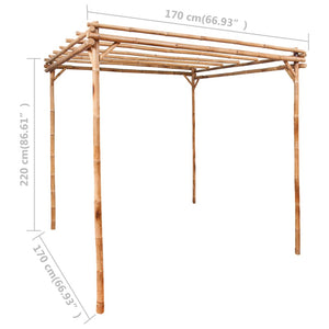 Πέργκολα 170 x 170 x 220 εκ. από Μπαμπού - Pakobazaar