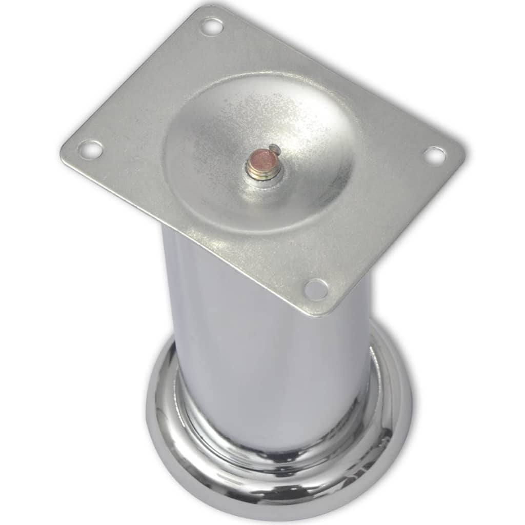 Πόδια Καναπέ Στρογγυλά 8 τεμ. Χρώμα Χρώμιο 120 χιλ. - PAKOBAZAAR