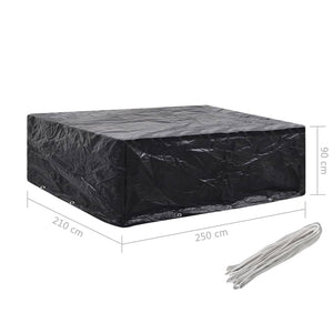Καλύμματα Επίπλων Κήπου 2 τεμ. με 8 Κρίκους 250 x 210 x 90 εκ. - PAKOBAZAAR