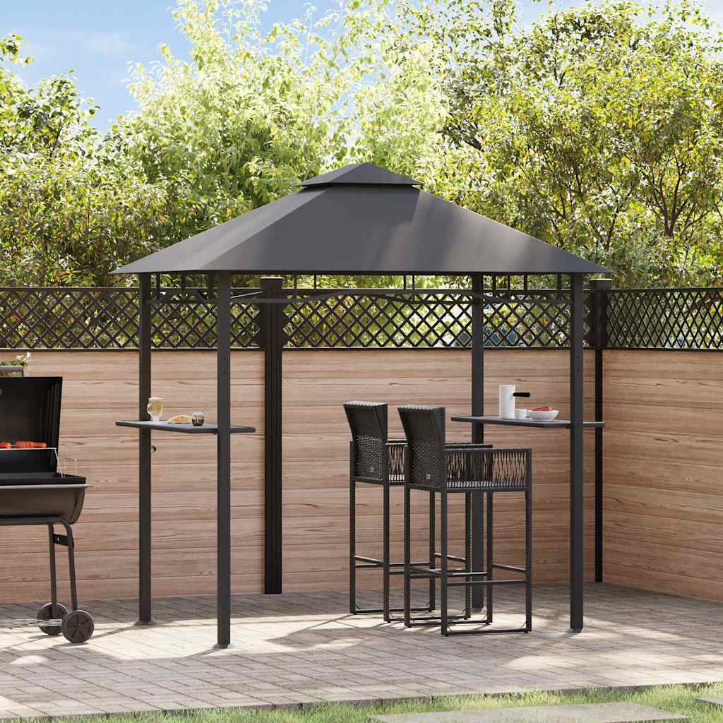 Κιόσκι Ψησταριάς Ανθρακί 240 x 150 x 255 εκ. Ατσάλινο - Pakobazaar