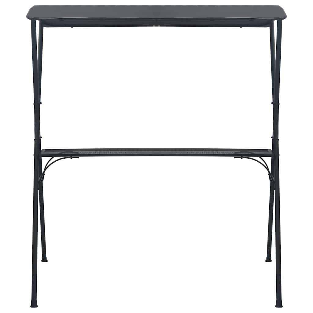 Τραπέζι Μπαρ με Οροφή Ανθρακί 175 x 150 x 207 εκ. Ατσάλινο