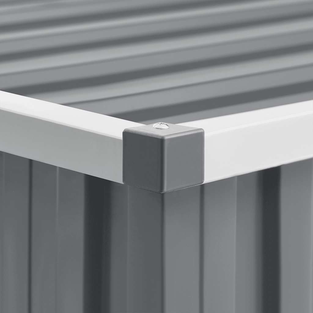 Αποθήκη Κήπου Γκρι 195 x 198 x 159 εκ. από Γαλβανισμένο Ατσάλι - Pakobazaar