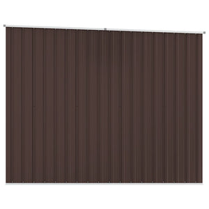 Αποθήκη Κήπου Καφέ 195 x 198 x 159 εκ. από Γαλβανισμένο Ατσάλι - Pakobazaar