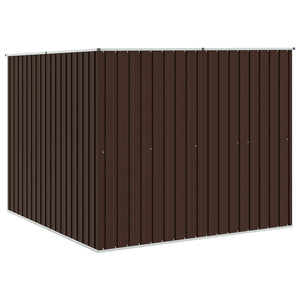 Αποθήκη Κήπου Καφέ 195 x 198 x 159 εκ. από Γαλβανισμένο Ατσάλι - Pakobazaar