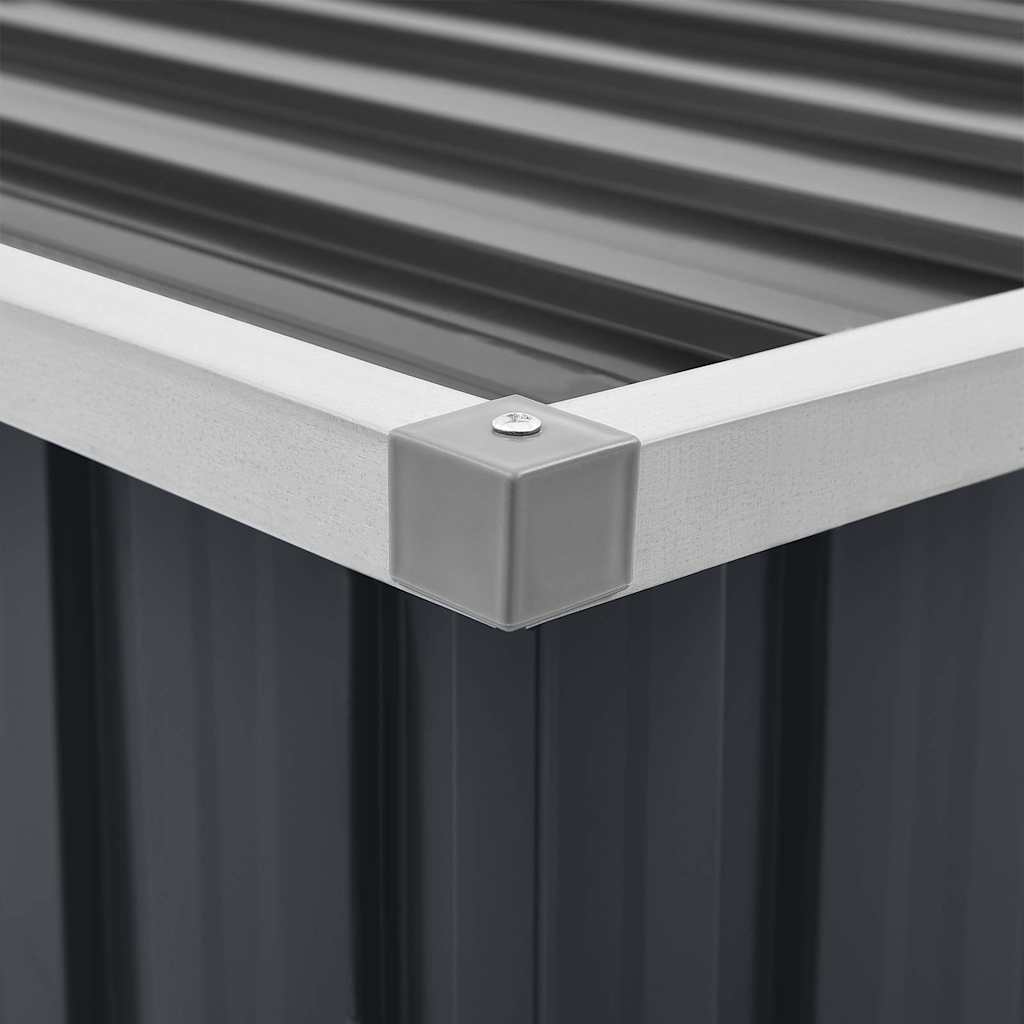 Μπαούλο Αποθήκευσης Κήπου Ανθρακί 129 x 67 x 65 εκ. - Pakobazaar