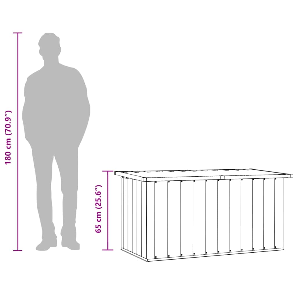 Κουτί Αποθήκευσης Κήπου Καφέ 129 x 67 x 65 εκ.