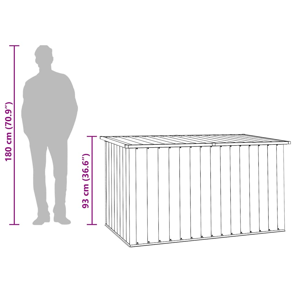 Μπαούλο Αποθήκευσης Κήπου Ανθρακί 171 x 99 x 93 εκ. - Pakobazaar