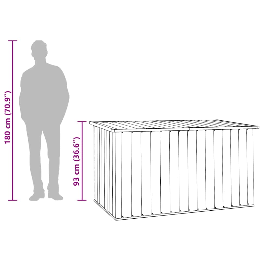 Μπαούλο Αποθήκευσης Κήπου Καφέ 171 x 99 x 93 εκ. - Pakobazaar