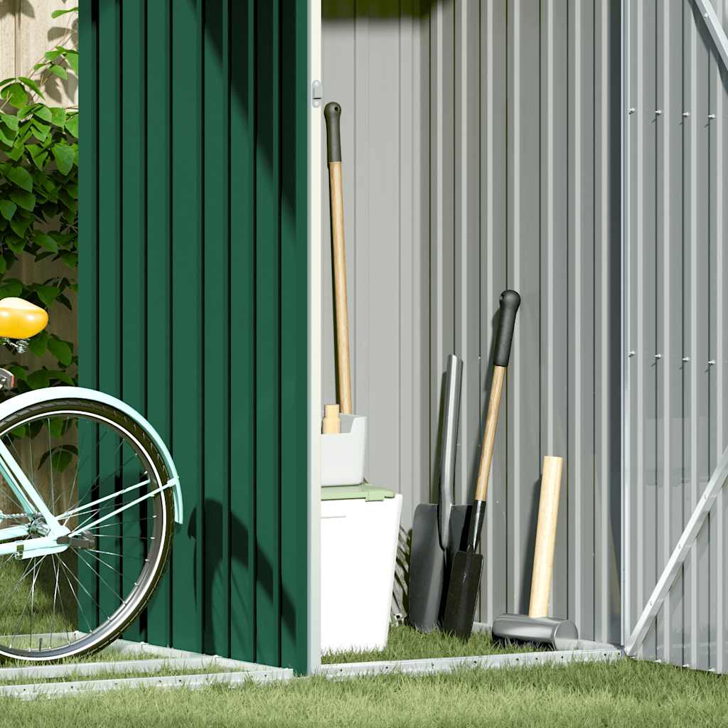 Υπόστεγο Ξύλων/Αποθήκη Κήπου Πράσινο 245x98x159 εκ Γαλβ. Ατσάλι - Pakobazaar