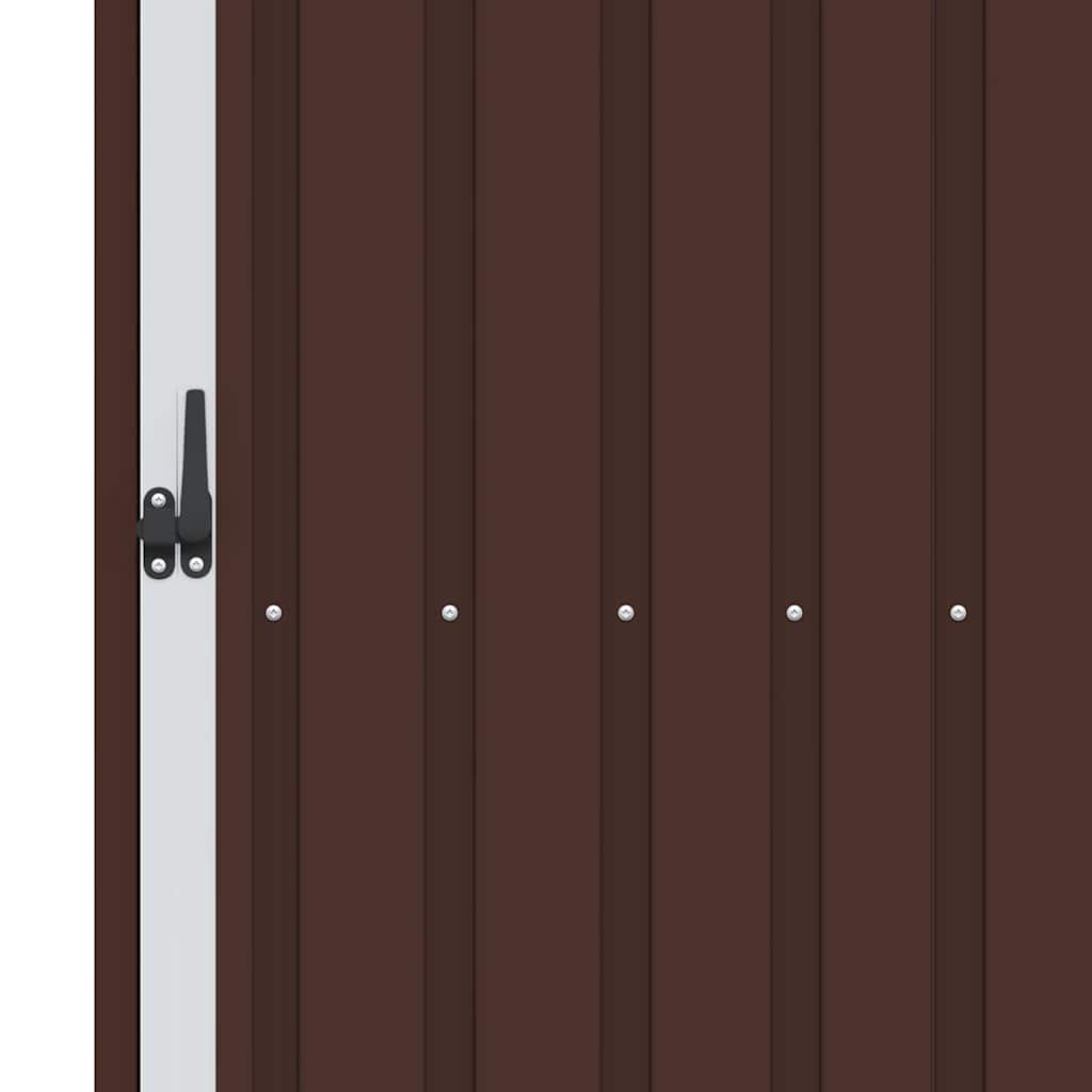 Υπόστεγο Ξύλων/Αποθήκη Κήπου Καφέ 245x98x159 εκ. Γαλβ. Ατσάλι - Pakobazaar