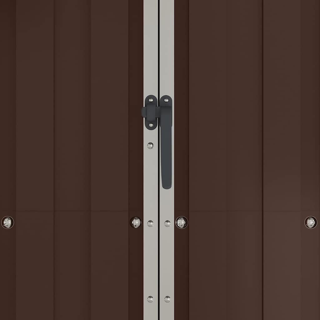 Αποθήκη Κήπου Καφέ 116x45x175 εκ. από Γαλβανισμένο Ατσάλι - Pakobazaar