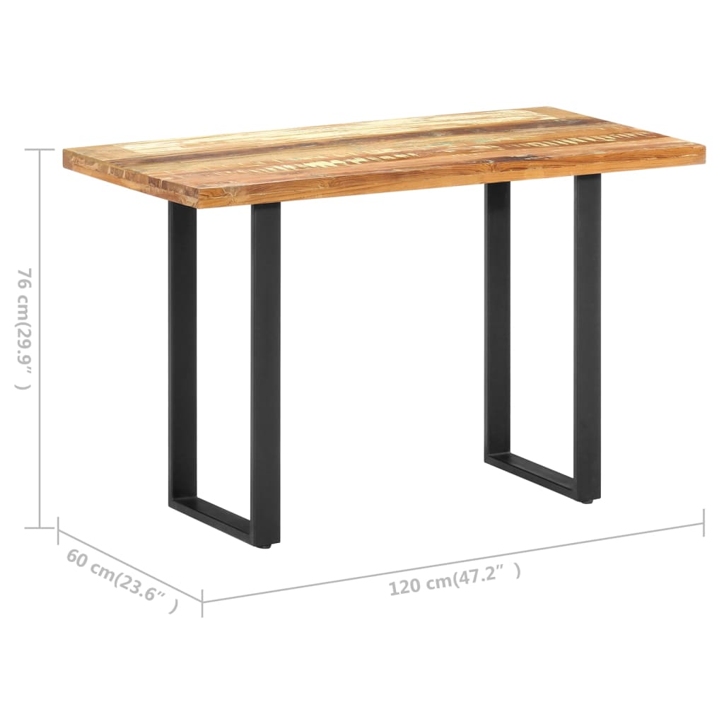 Τραπεζαρία 120 x 60 x 76 εκ. από Μασίφ Ανακυκλωμένο Ξύλο - Pakobazaar