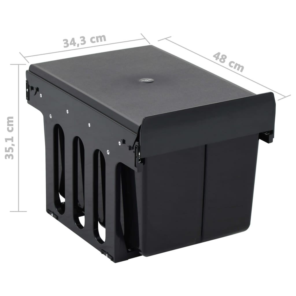 Κάδος για Ντουλάπι Κουζίνας Συρόμενος 36 Λίτρων με Soft-Close - Pakobazaar