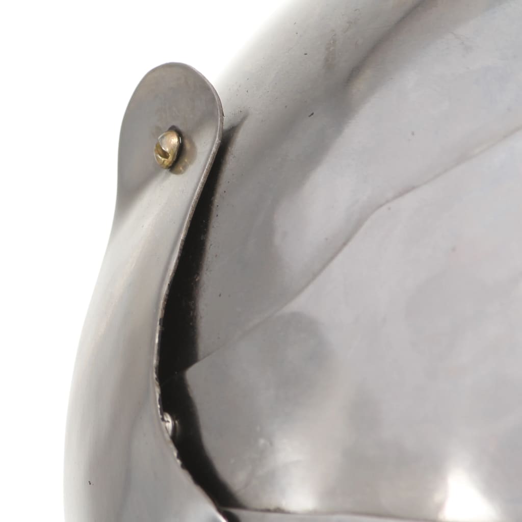 Κράνος Ιππότη Μεσαιωνικό Ρέπλικα Αντικέ για LARP Ασημί Ατσάλινο - Pakobazaar